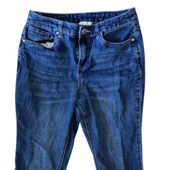 Christopher Banks Petite 4P Women's Straight Leg Jeans Embroidered Pockets - Picture 3 of 11